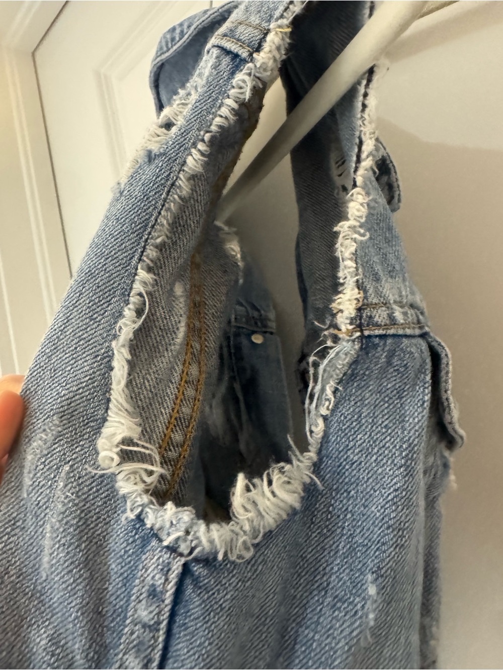 Rag & Bone JEAN Distressed Denim Vest Size Small - Picture 2 of 10